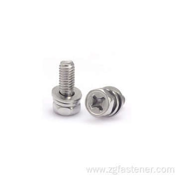 Stainless Steel Cross Recessed Hex Head Combination Screws